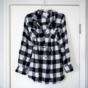Motherhood Maternity - Checkered long sleeve tunic